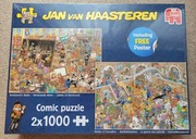 puzzle Jumbo 2 x1000 - Jan van Haasteren - Wycieczka do muzeum - NOWE