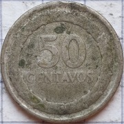 Kolumbia 50 centavos 1947 12,5g Ag 500 rzadka