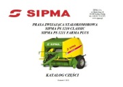 Katalog części prasy Sipma PS 1210, 1211 FARMA 