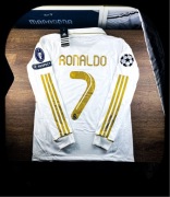 (L) CRISTIANO RONALDO 7 REAL MADRYT 11/12 LIGA MISTRZÓW LONG SLEEVE BIAŁY