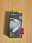Kabel Przewód SBS USB-C do USB-C 4.0 240W 1 metr