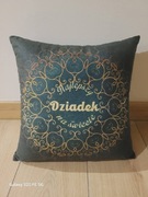 Dla Dziadka poduszka 40x40 prezent ciemnozielona