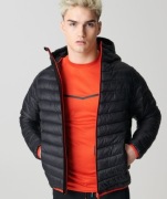 Kurtka puchowa sinsay SNSY PERFORMANCE z kapturem czarna za połowe ceny