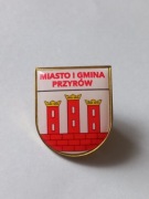 Herb miasta i gmina Przyrów przypinka pin odznaka wpinka