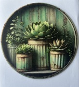 Tabliczka do domu, do ogrodu kaktusy w stylu retro Vintage