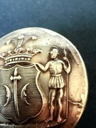 Srebrny guzik liberyjny herb szlachecki Ostoja 