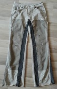 ROMWE spodnie jeansowe szaro-beżowe  bawełna S 36- 38