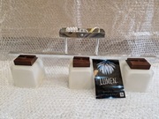 Lampa listwa oprawa LUMEN 3x E27 chrom + dąb