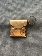 Portmonetka skórzana na monety, bilon. Brelok do kluczy. Wiking