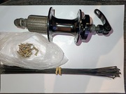 Rowerowa Piasta Tył na Tarcze Hamulcowe + Szprychy - Stan Bardzo Dobry - 