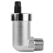 Odpowietrznik automatyczny kątowy AFRISO z zaworem AQUA STOP 1/2" chrom