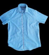 Tommy Hilfiger oryginalna koszula męska, len  rozm. L