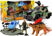Dinozaury Zestaw Figurek Pojazd Helikopter Dźwięk Boże Narodzenie Prezent