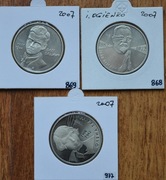 2 Hrywny Ukraina 2007 ( 6 różnych monet)