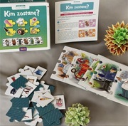 Gra edukacyjna puzzle dla dzieci Kim zostanę odgadywanie zawodów Jawa