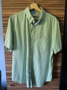 Koszulka w kratkę, zielona, Lacoste XL, bawełna 100%