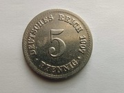 Niemcy 5 fenigów 1907 A