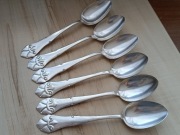 POSREBRZANE BULIONÓWKI ŁYŻKI ŚNIADANIOWE DANIA 17,8cm