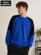 Bluza Adidas męska L niebiesko czarna sportowa oversize