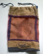 Woreczek worek jutowy z siateczką nadrukiem na prezent