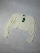 sweterek krótki prześwitujący narzutka Cropp top nowy na prezent 