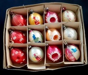 Bombki prl mix cytrynki reflektory retro ozdoby choinkowe vintage 