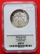 10 zł   2003 r -  Leszczyński  półpostać      GCN    PR 70 !!