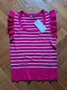 Bluzeczka różowa biała XS/34 ORSAY paski