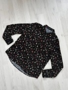 koszula czarna w kwiaty CROPP 38 M