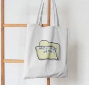 Eko torba bawełniana śmieszny nadruk dla programisty kawa coffee