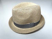 KappAhl Kapelusz słomkowy beżowy dziecięcy chłopiec obwód 52-54cm