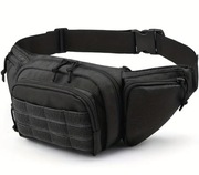 Torba taktyczna nerka męska czarna 
