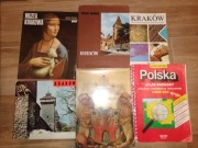 KRAKÓW  MUZEA DZIEJE ARCHITEKTURA ZESTAW 5 KSIĄŻEK + ATLAS GRATIS