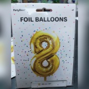 Balony foliowe cyferki duże wys. 86cm złote