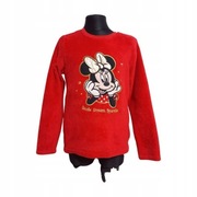 *MOCNY CZERWONY 140 BLUZA DZIECIĘCA PIŻAMA MINNIE 9-10 L DISNEY CIEPŁA