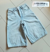 Bershka świetne rybaczki dżins wysoki stan XXS/XS