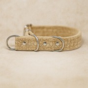 Ręcznie robiona welurowa obroża dla psa - półzaciskowa lub na klamrę