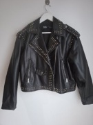 Zara czarna ramoneska ćwieki kryształki stan bardzo dobry M(38)