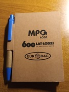 [unikat]NIEUŻYWANY.Mały notes z długopisem.600-lecie ŁÓDŹ!HIT.Miasto.Biuro