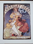 Tablica metalowa retro około 24 cm x 33 cm chocolat ideal