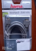 Kabel VGA DSUB Ekranowany Projektor HQ HAMA 3m Nowy Oryginał