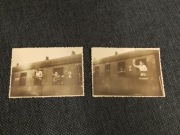 2 stare zdjęcia prl wagony prl pkp pożegnanie