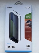 Szkło hartowane Uniq Optix Matte do iPhone 17 Pro.