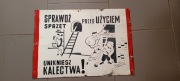 Stara tablica informacyjna z PRL-u 