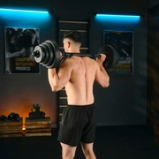 Hantle bitumiczne z gryfem 2 x 10kg + składana ławka treningowa