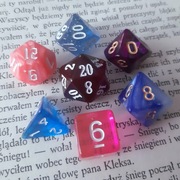 Kwiaty Nocy- mieszany zestaw kości RPG