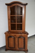 witryna narożna dębowa - jak nowa 