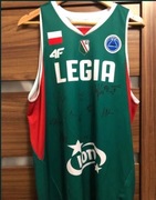 Legia Warszawa Sekcja Koszykówki koszulka Fiba Europe Cup autografy