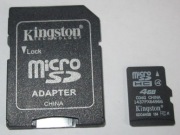 KINGSTON microSDHC 4GB / SDC4 / KARTA PAMIĘCI + ADAPTER