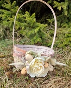 Koszyk do święcenia święconka odcienie beżowego